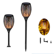 Load image into Gallery viewer, 96 LED Solar Flame Lamp